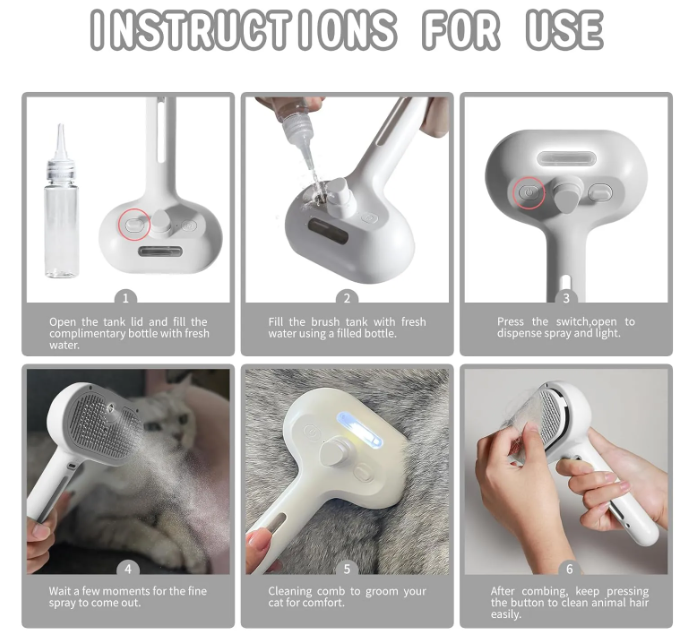 Pet Shed Spray Brush