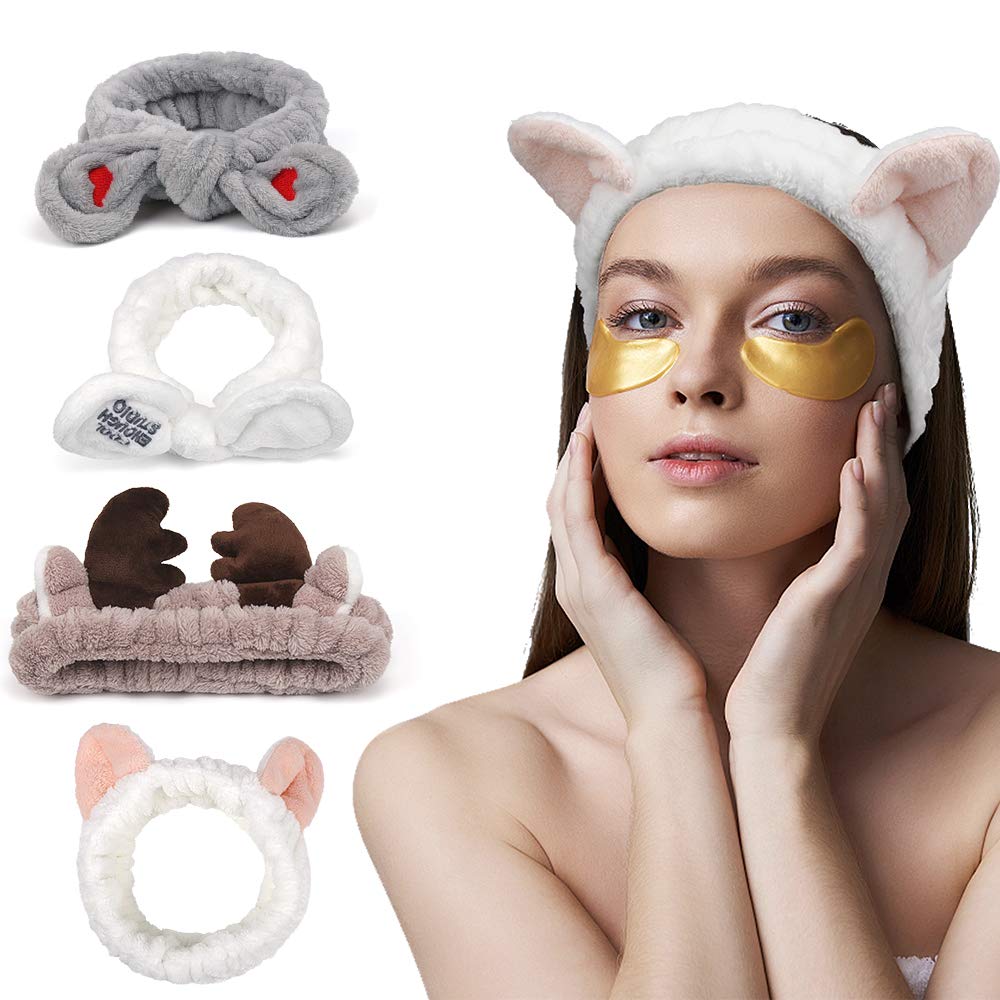 Makeup/Face Wash Headbands for Women with Animal Ears